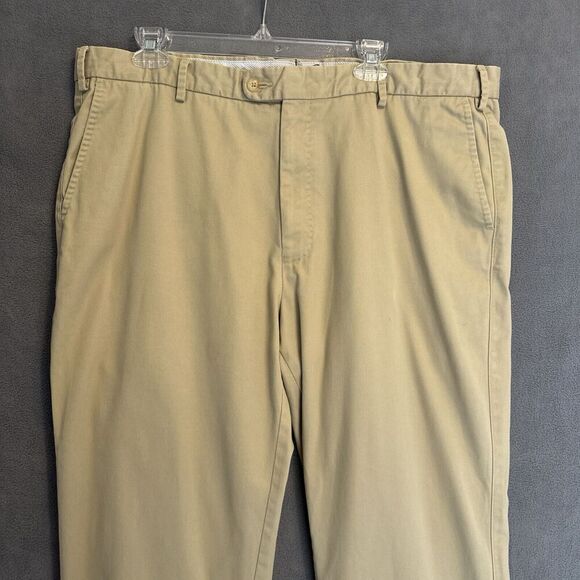 Peter Millar Raleigh Washed Twill Pants Pima Cotton Mens Size 40 Khaki Beige - Picture 4 of 10